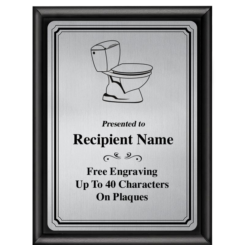 6X8 SLVR TRIO PLT BLK SHNY PLQ