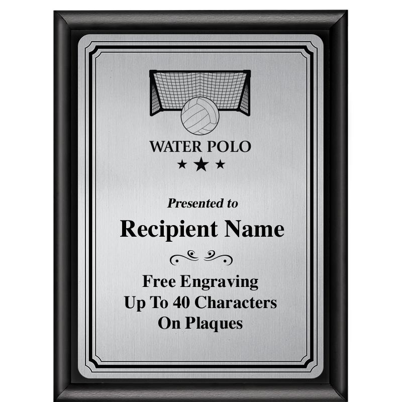 6X8 SLVR TRIO PLT BLK SHNY PLQ