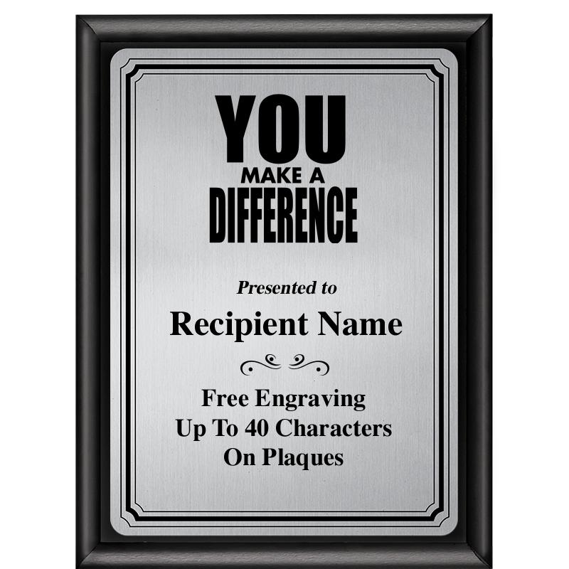 6X8 SLVR TRIO PLT BLK SHNY PLQ