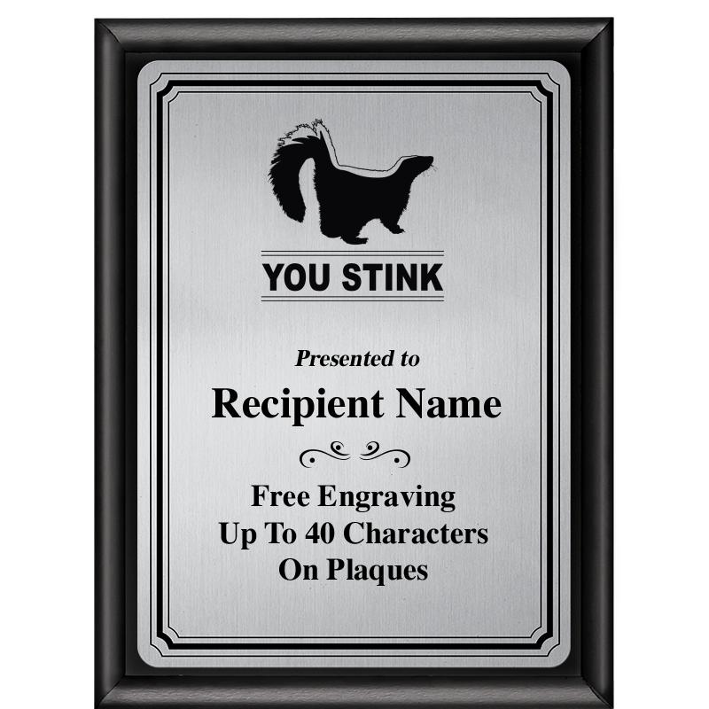 6X8 SLVR TRIO PLT BLK SHNY PLQ