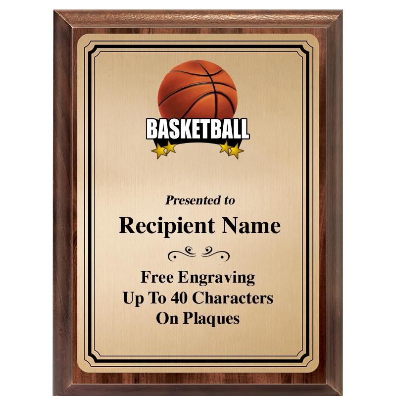 6X8 GOLD TRIO PLT WOOD PLQ