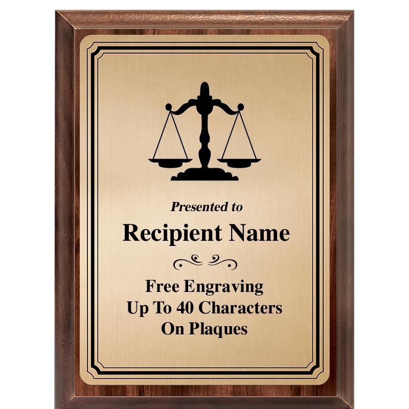 6X8 GOLD TRIO PLT WOOD PLQ