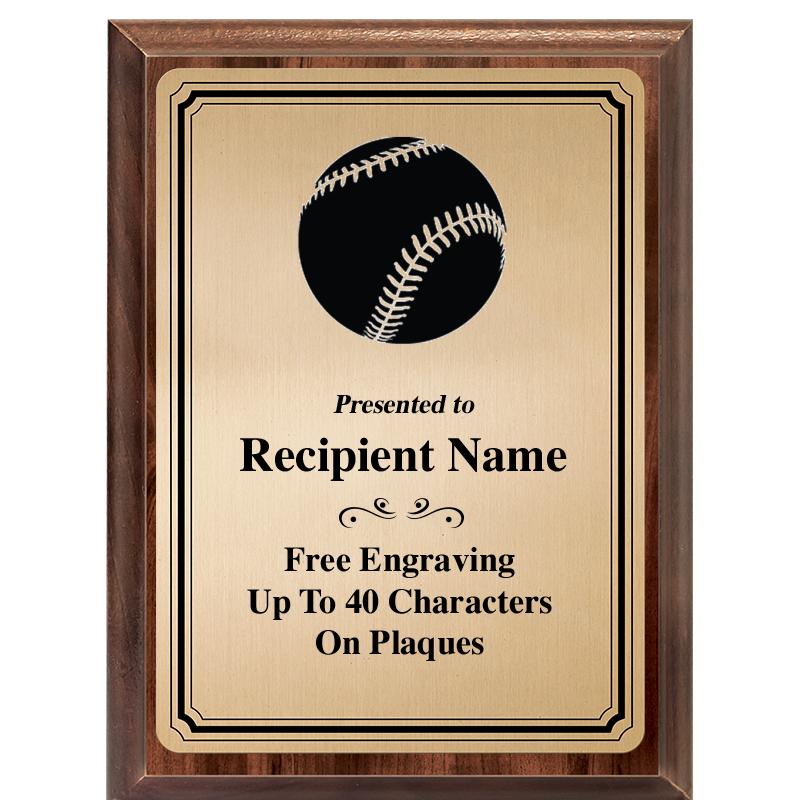 6X8 GOLD TRIO PLT WOOD PLQ