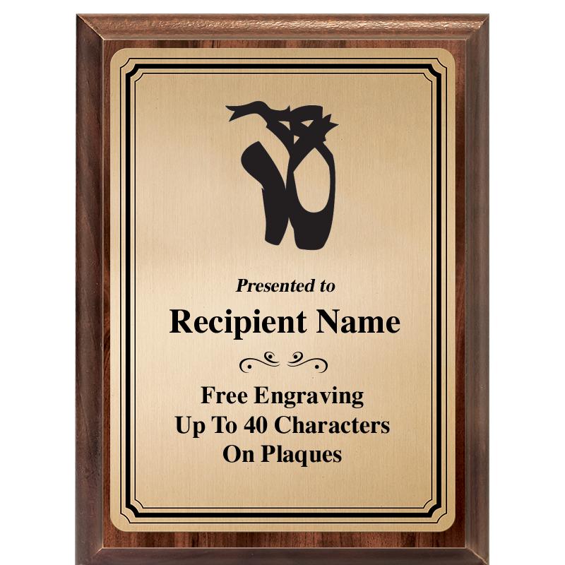 6X8 GOLD TRIO PLT WOOD PLQ