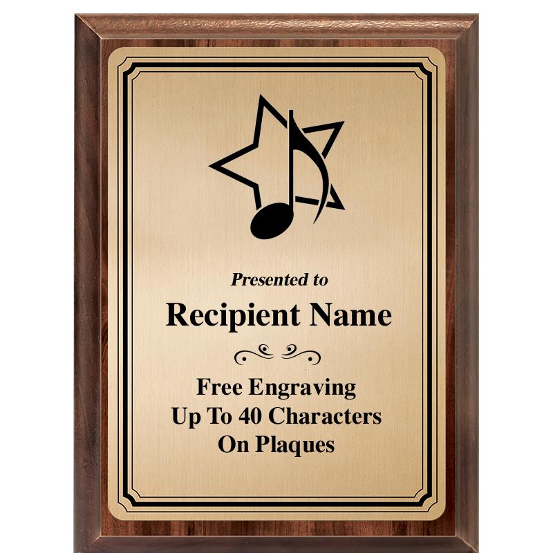 6X8 GOLD TRIO PLT WOOD PLQ