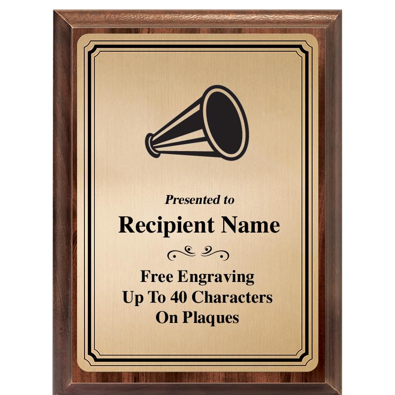 6X8 GOLD TRIO PLT WOOD PLQ