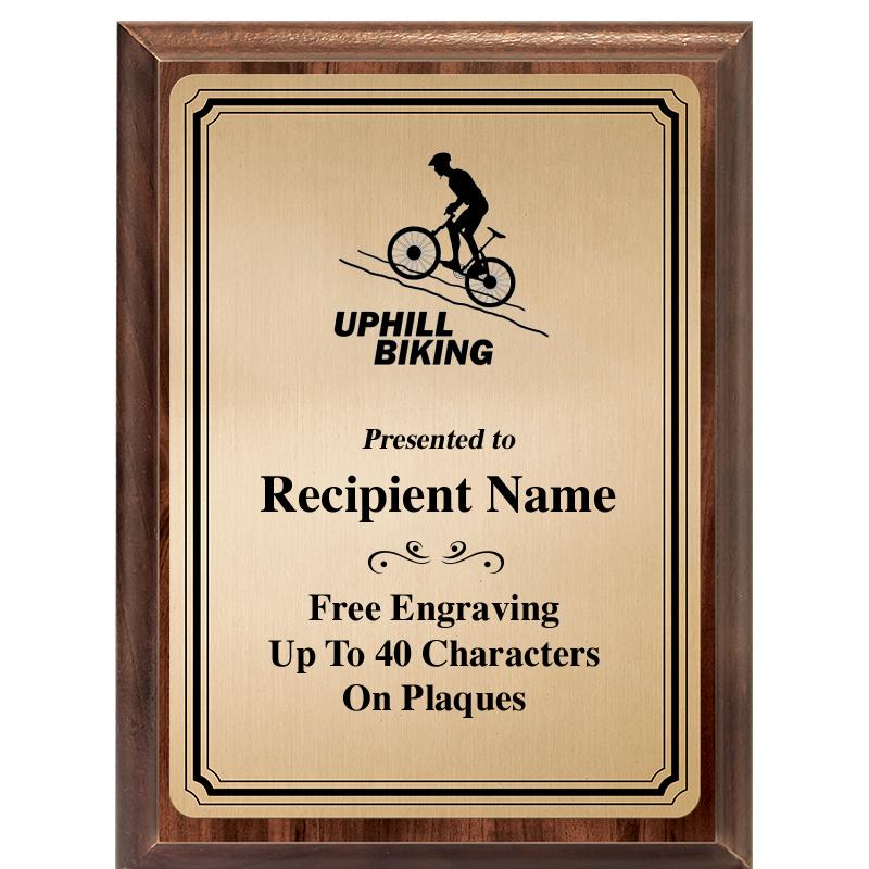 6X8 GOLD TRIO PLT WOOD PLQ