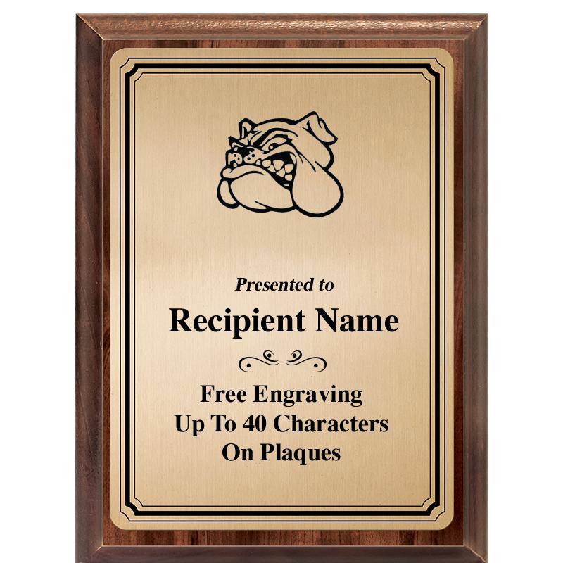 6X8 GOLD TRIO PLT WOOD PLQ