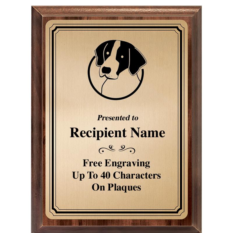 6X8 GOLD TRIO PLT WOOD PLQ