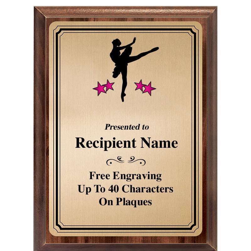 6X8 GOLD TRIO PLT WOOD PLQ