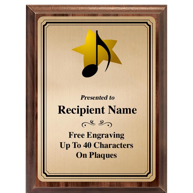 6X8 GOLD TRIO PLT WOOD PLQ