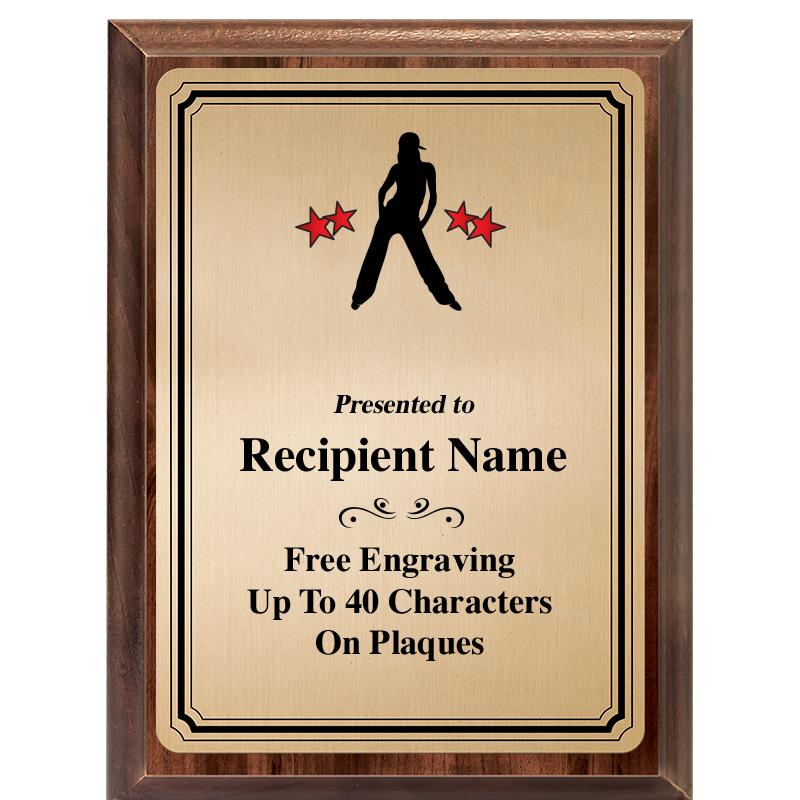 6X8 GOLD TRIO PLT WOOD PLQ