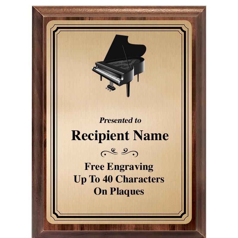 6X8 GOLD TRIO PLT WOOD PLQ