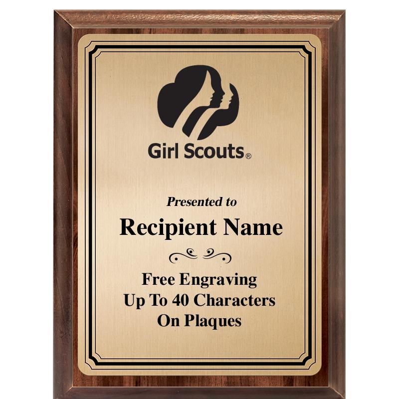 6X8 GOLD TRIO PLT WOOD PLQ