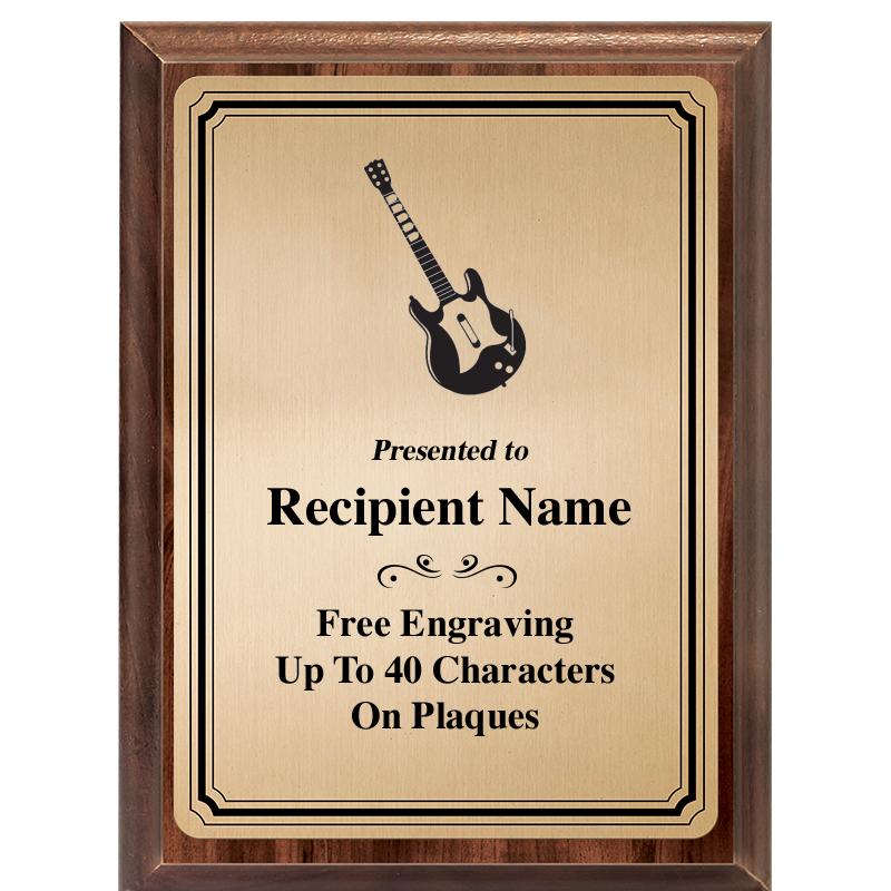 6X8 GOLD TRIO PLT WOOD PLQ