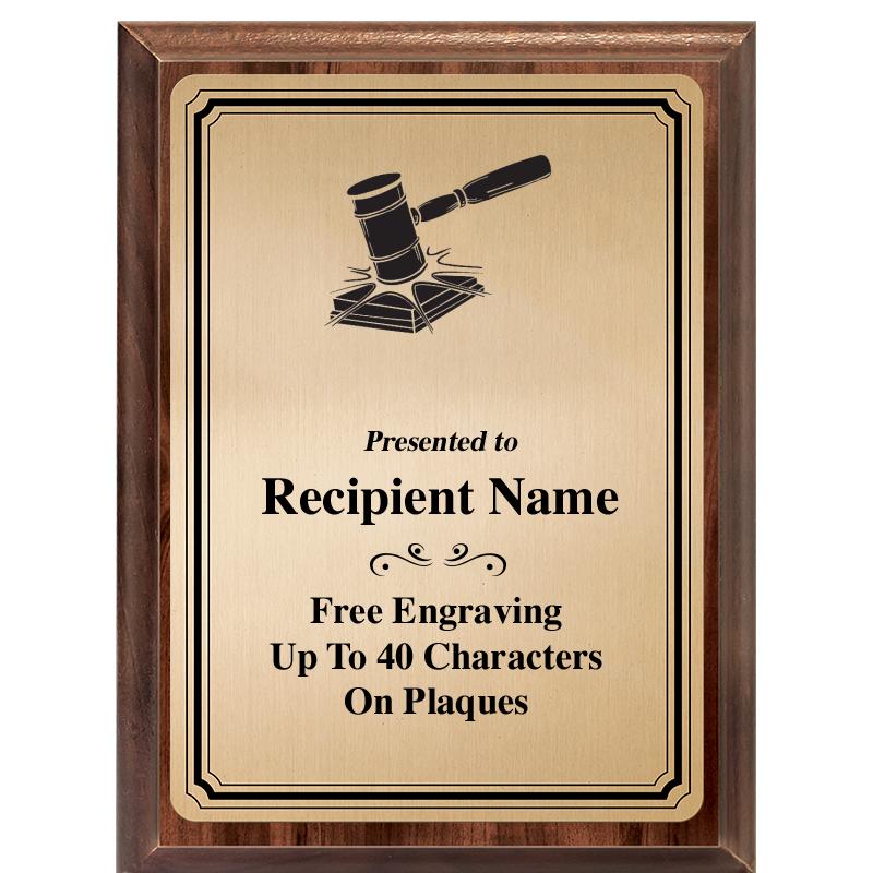 6X8 GOLD TRIO PLT WOOD PLQ