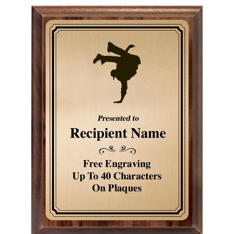 6X8 GOLD TRIO PLT WOOD PLQ