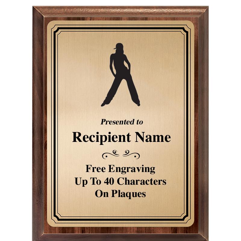 6X8 GOLD TRIO PLT WOOD PLQ