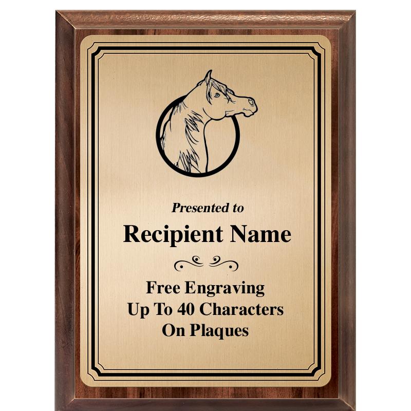 6X8 GOLD TRIO PLT WOOD PLQ