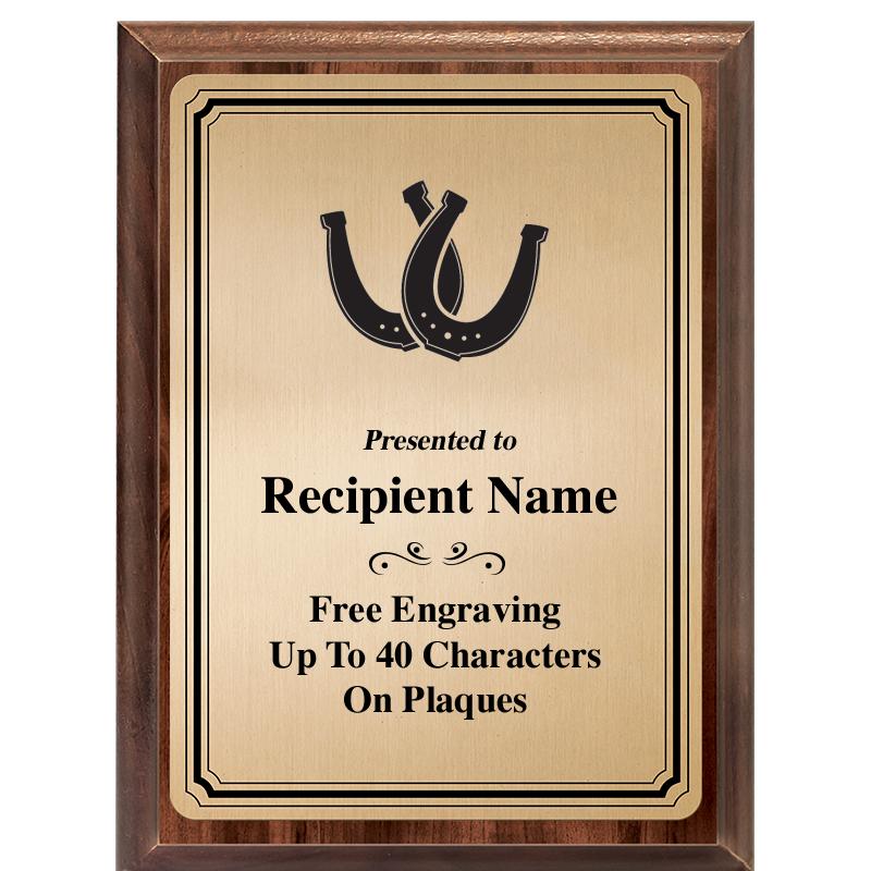 6X8 GOLD TRIO PLT WOOD PLQ