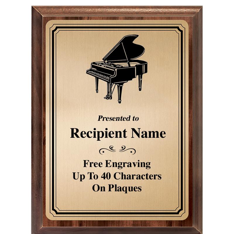 6X8 GOLD TRIO PLT WOOD PLQ