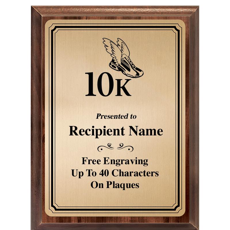 6X8 GOLD TRIO PLT WOOD PLQ