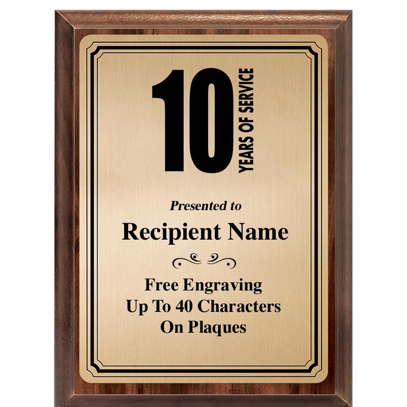 6X8 GOLD TRIO PLT WOOD PLQ