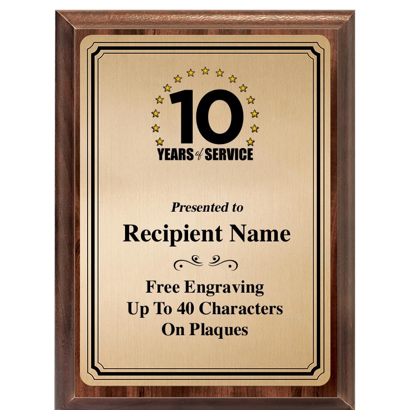 6X8 GOLD TRIO PLT WOOD PLQ