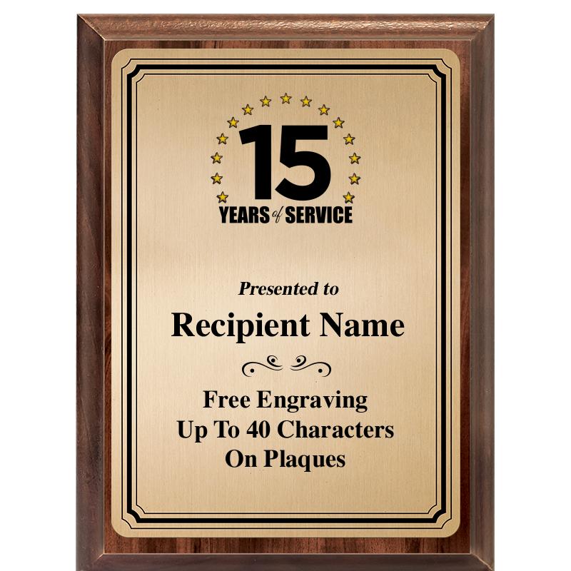 6X8 GOLD TRIO PLT WOOD PLQ