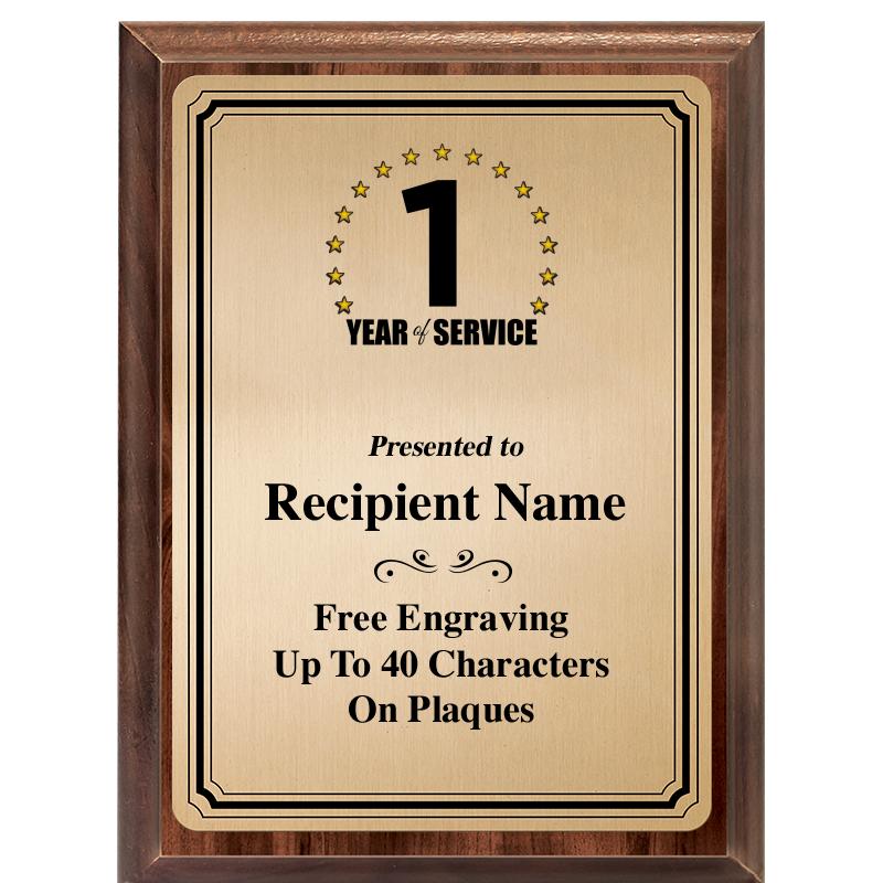 6X8 GOLD TRIO PLT WOOD PLQ