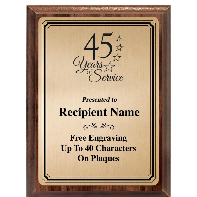 6X8 GOLD TRIO PLT WOOD PLQ