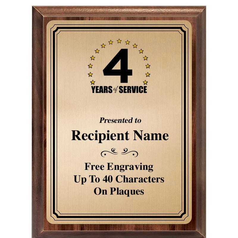 6X8 GOLD TRIO PLT WOOD PLQ