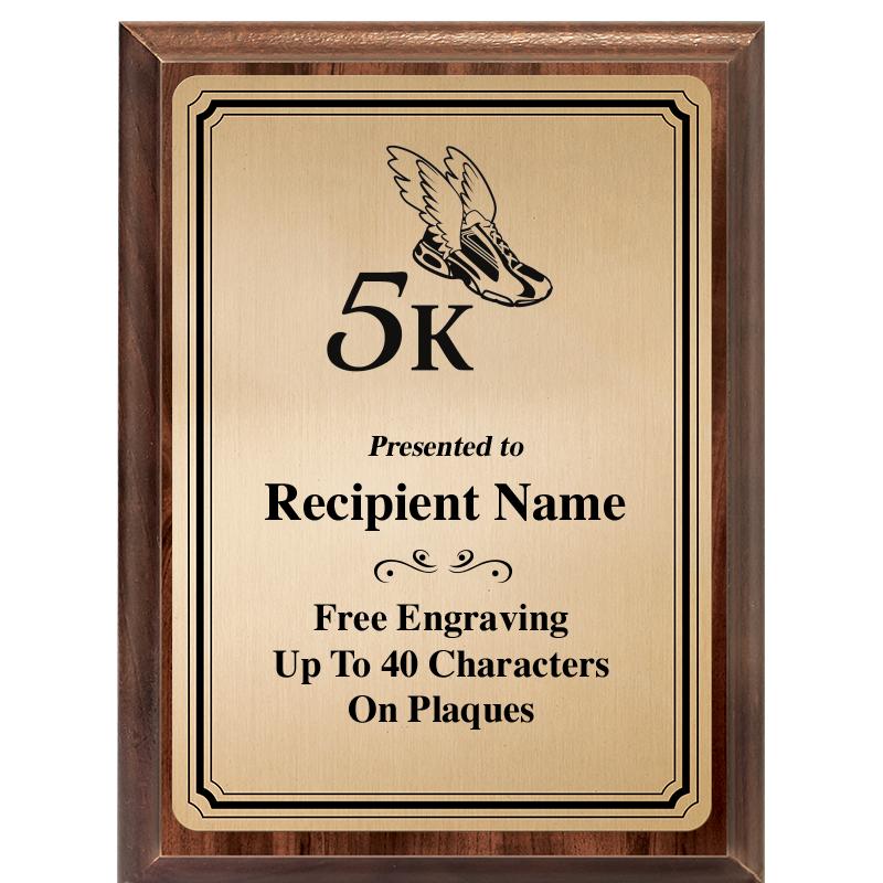 6X8 GOLD TRIO PLT WOOD PLQ