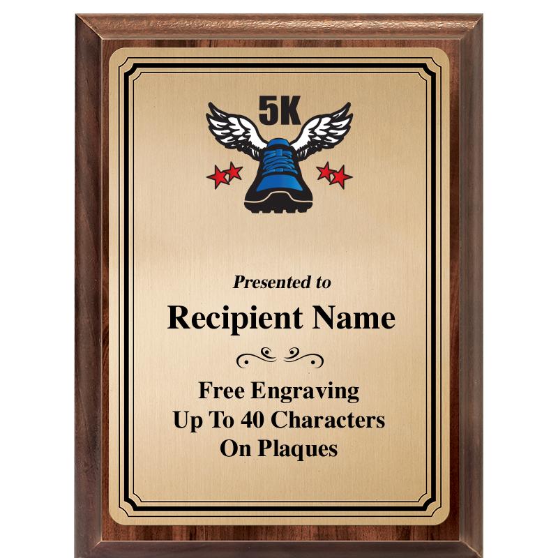 6X8 GOLD TRIO PLT WOOD PLQ