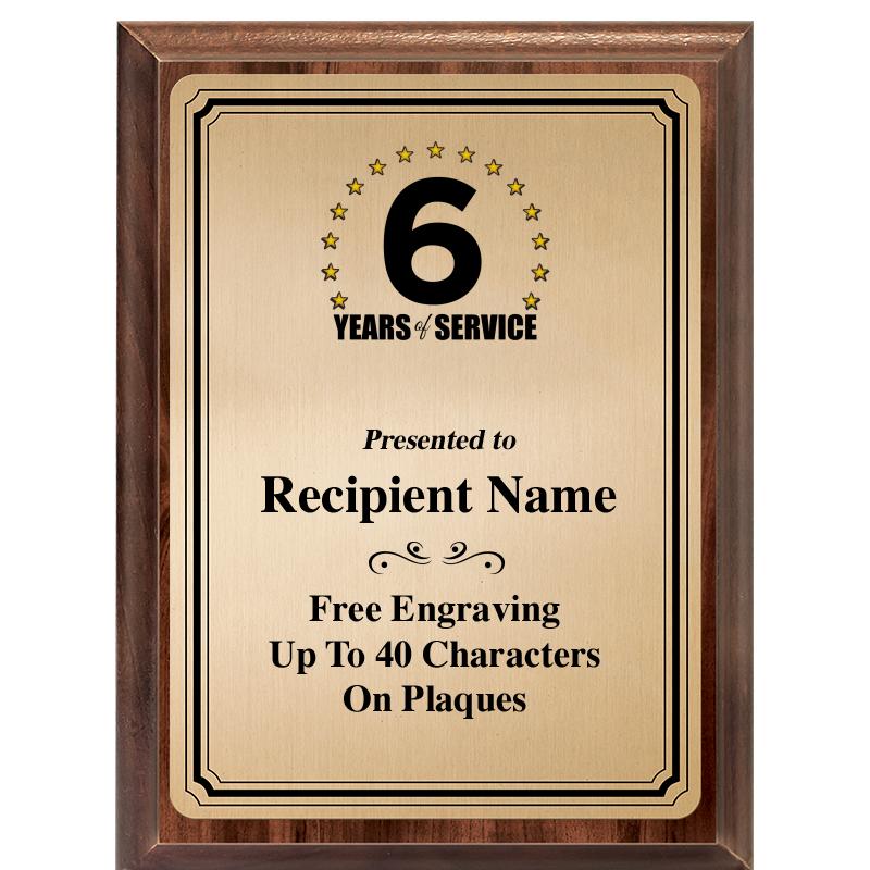 6X8 GOLD TRIO PLT WOOD PLQ