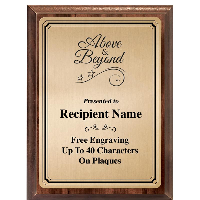 6X8 GOLD TRIO PLT WOOD PLQ