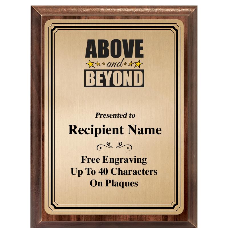 6X8 GOLD TRIO PLT WOOD PLQ