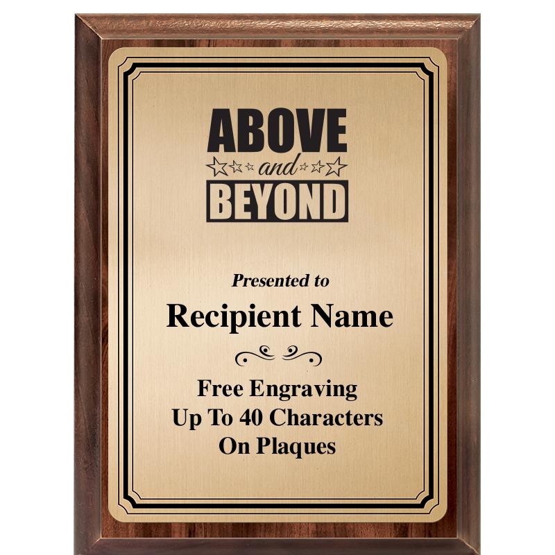 6X8 GOLD TRIO PLT WOOD PLQ