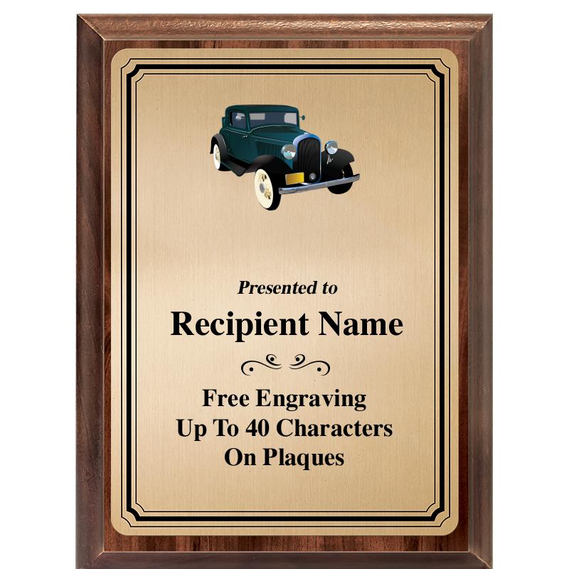 6X8 GOLD TRIO PLT WOOD PLQ