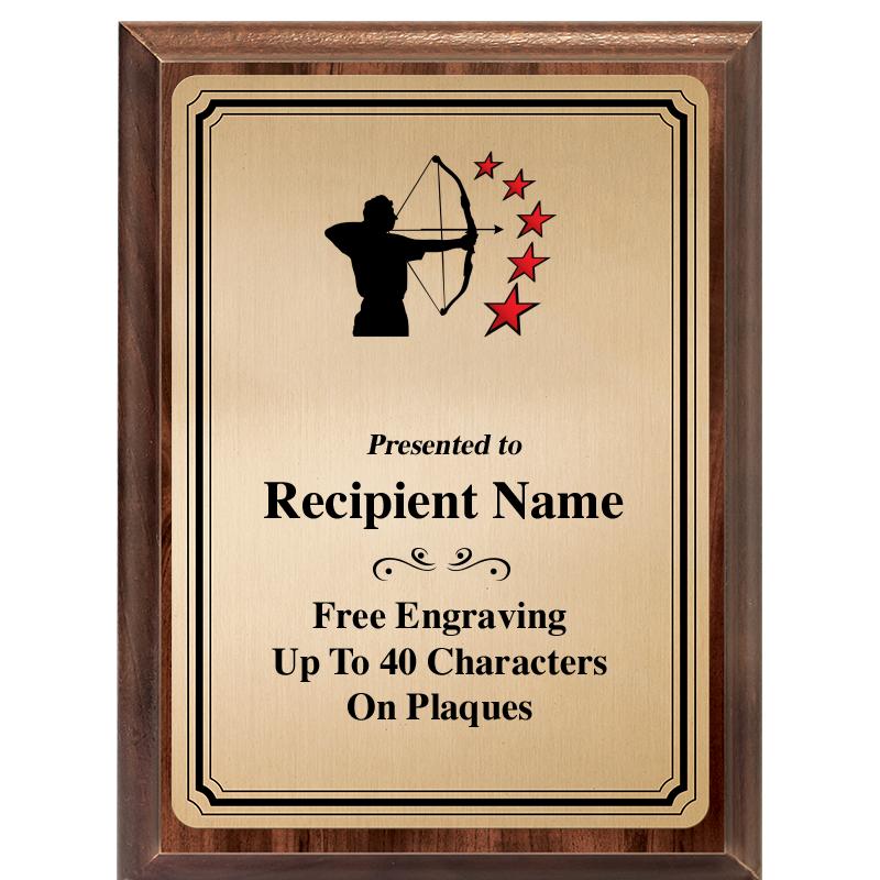 6X8 GOLD TRIO PLT WOOD PLQ