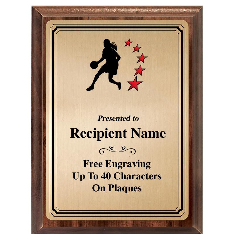 6X8 GOLD TRIO PLT WOOD PLQ