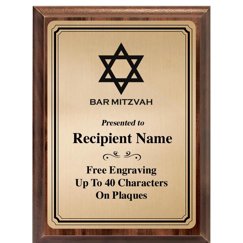 6X8 GOLD TRIO PLT WOOD PLQ