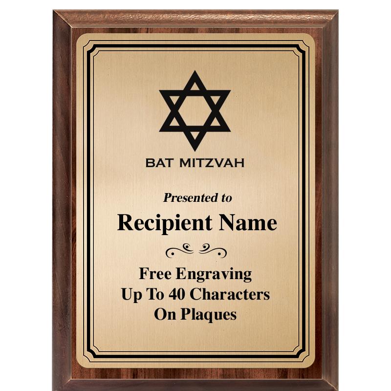 6X8 GOLD TRIO PLT WOOD PLQ