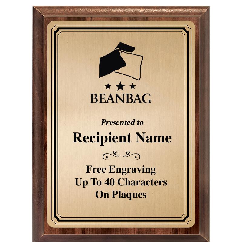 6X8 GOLD TRIO PLT WOOD PLQ