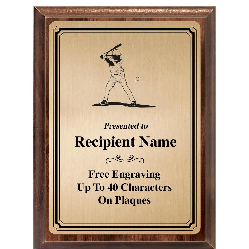 6X8 GOLD TRIO PLT WOOD PLQ