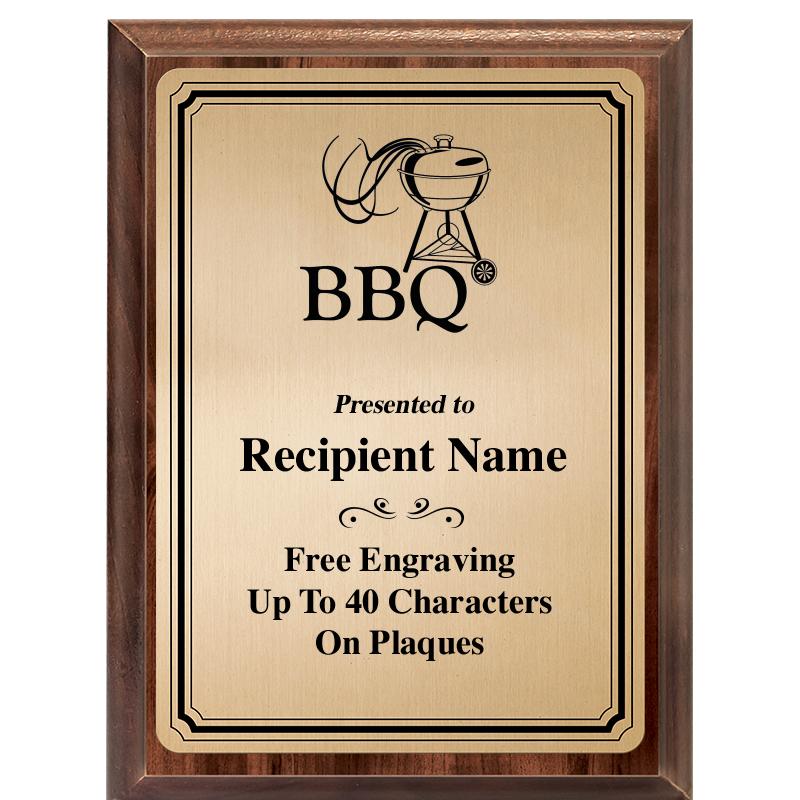 6X8 GOLD TRIO PLT WOOD PLQ