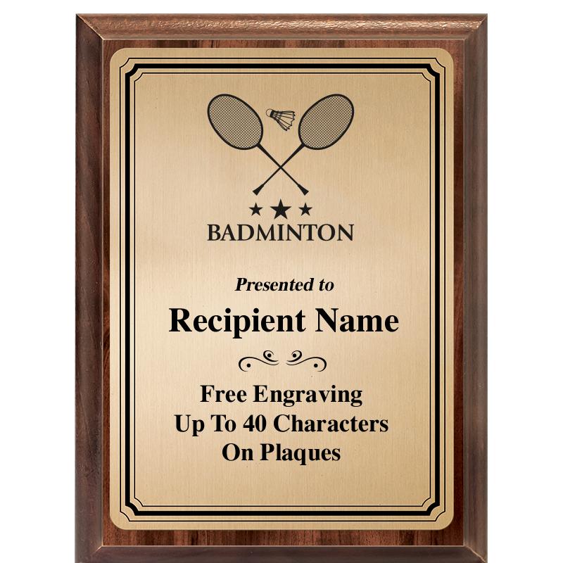 6X8 GOLD TRIO PLT WOOD PLQ