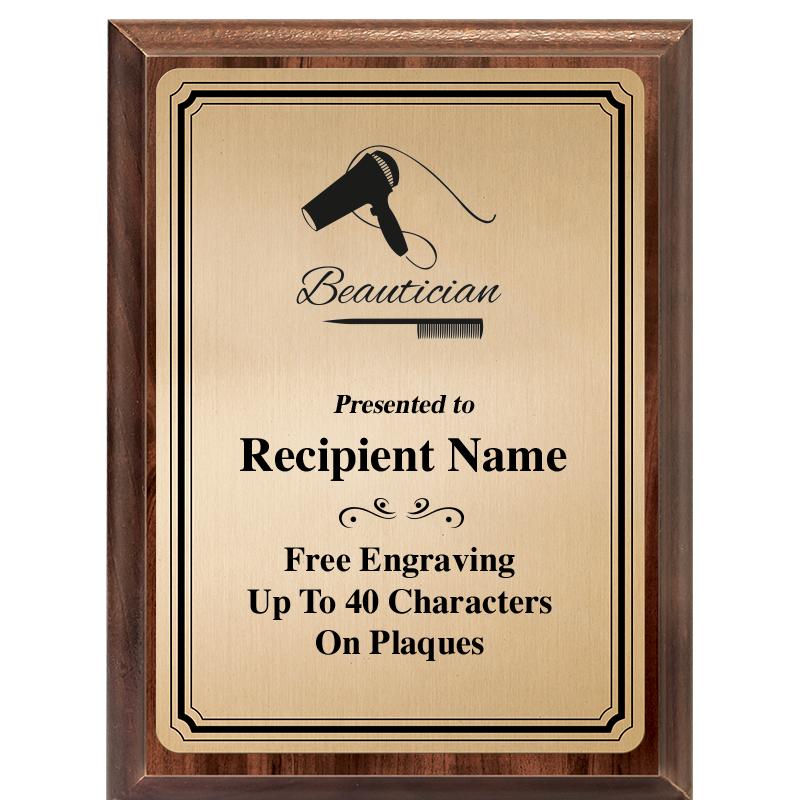 6X8 GOLD TRIO PLT WOOD PLQ