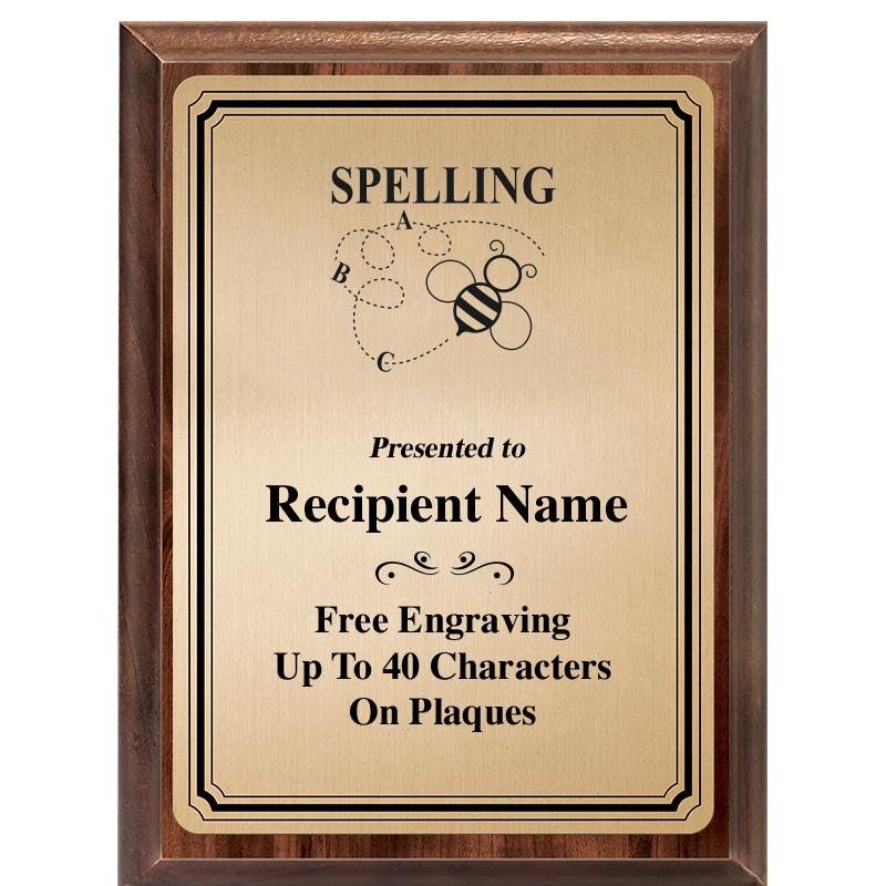 6X8 GOLD TRIO PLT WOOD PLQ