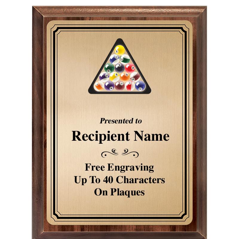 6X8 GOLD TRIO PLT WOOD PLQ